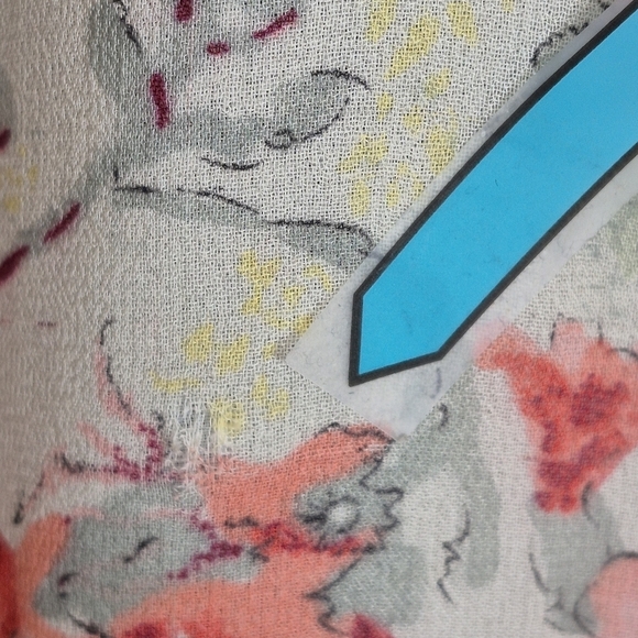 Laura Ashley 100% Silk Floral Maxi Dress * FLAWS* - Size 14 - Picture 11 of 16